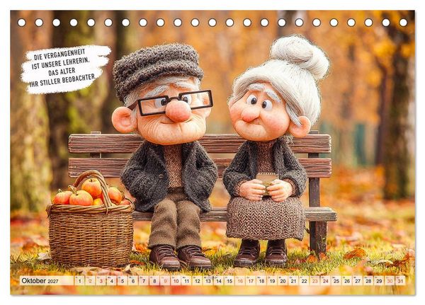 Produktbild: Oma und Opa - Spr&uuml;che &uuml;ber das Alter (Tischkalender 2027 DIN A5 quer), CALVENDO Monatskalender