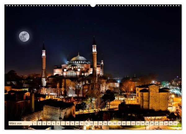 Produktbild: Metropolen der Welt - Skylines in der Nacht (Wandkalender 2026 DIN A2 quer), CALVENDO Monatskalender