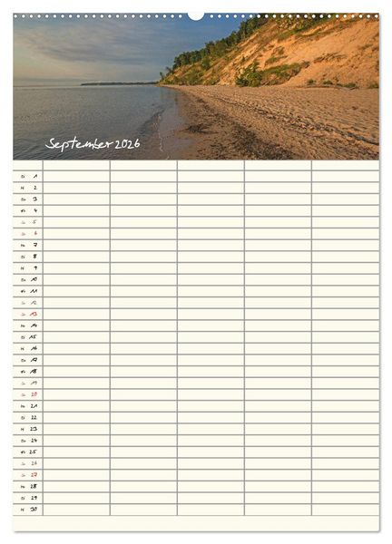 Produktbild: R&uuml;gen - Urlaubsparadies an der Ostsee - Familienplaner (Wandkalender 2026 DIN A2 hoch), CALVENDO Monatskalender