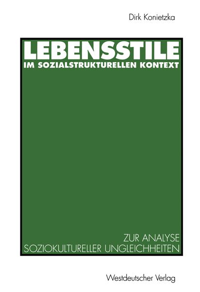 Produktbild: Lebensstile im sozialstrukturellen Kontext