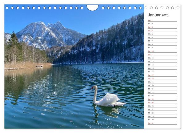 Produktbild: Alpenauszeit - Traumhafte Bergmomente am Wasser (Wandkalender 2026 DIN A4 quer), CALVENDO Monatskalender