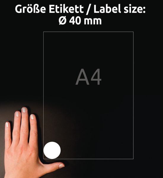 Produktbild: Etiketten &Oslash; 40mm weiss