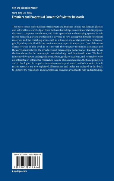 Produktbild: Frontiers and Progress of Current Soft Matter Research