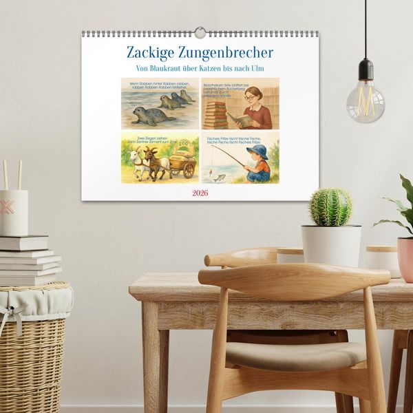 Produktbild: Zackige Zungenbrecher (Wandkalender 2026 DIN A3 quer), CALVENDO Monatskalender