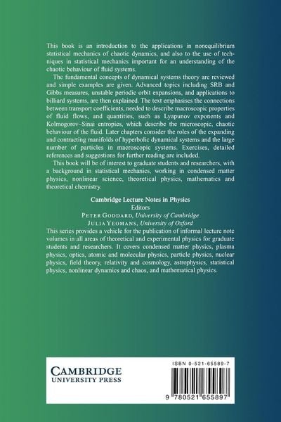 Produktbild: An Introduction to Chaos in Nonequilibrium Statistical Mechanics