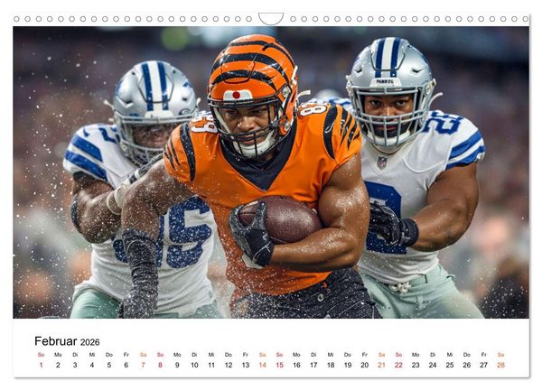 Produktbild: American Football - Touchdown durchs Jahr (Wandkalender 2026 DIN A3 quer), CALVENDO Monatskalender