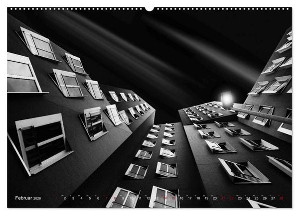 Produktbild: Monochrome Architektur (Wandkalender 2026 DIN A2 quer), CALVENDO Monatskalender