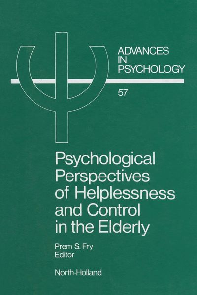 Produktbild: Psychological Perspectives of Helplessness and Control in the Elderly