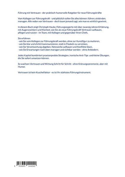Produktbild: F&uuml;hrung mit Vertrauen