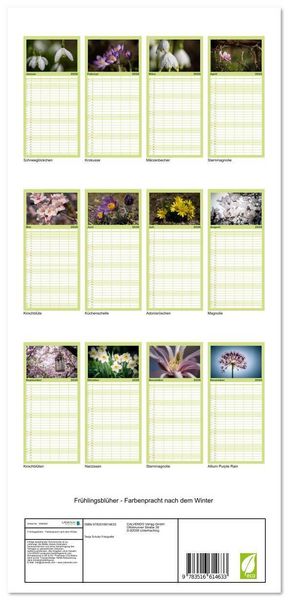 Produktbild: Familienplaner 2026 - Fr&uuml;hlingsbl&uuml;her - Farbenpracht nach dem Winter mit 5 Spalten (Wandkalender, 21 x 45 cm) CALVENDO