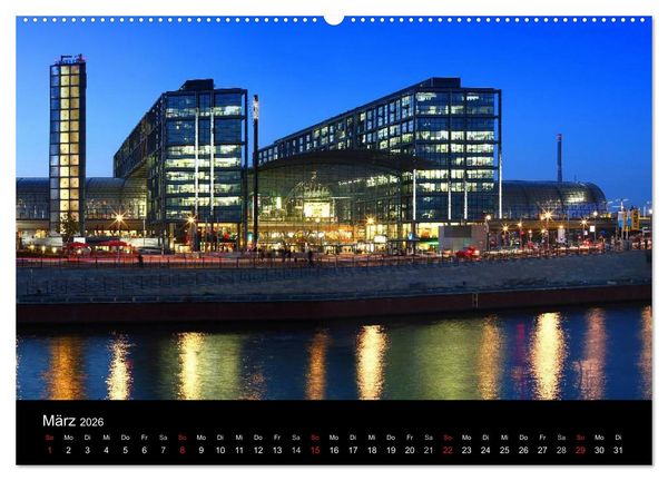 Produktbild: BERLIN ZUR BLAUEN STUNDE (hochwertiger Premium Wandkalender 2026 DIN A2 quer), Kunstdruck in Hochglanz