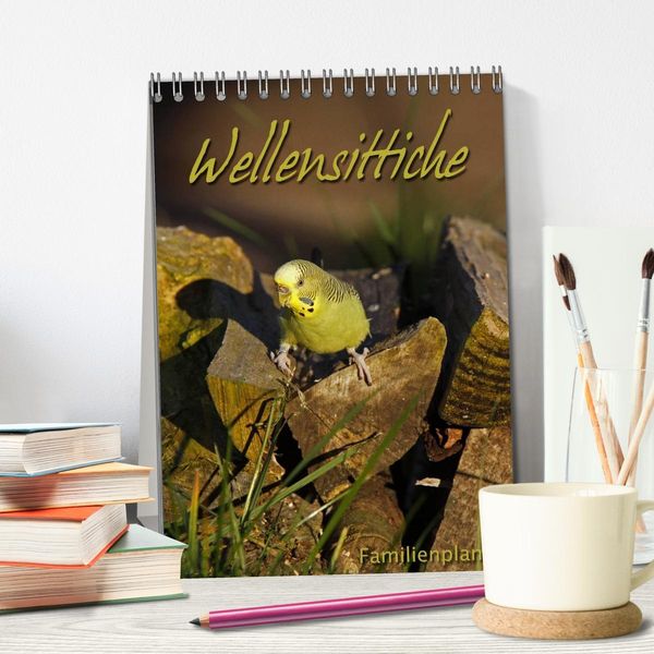 Produktbild: Wellensittiche (Tischkalender 2026 DIN A5 hoch), CALVENDO Monatskalender