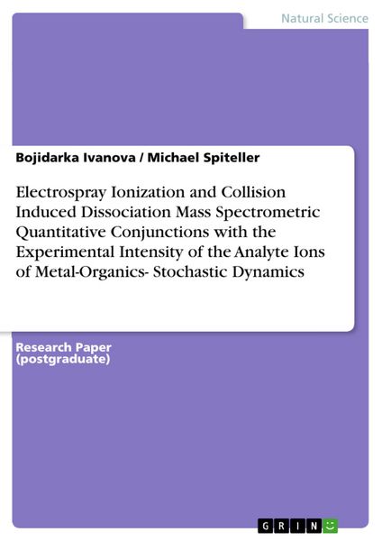 Produktbild: Electrospray Ionization and Collision Induced Dissociation Mass Spectrometric Quantitative Conjunctions with the Experimental Intensity of the Analyte