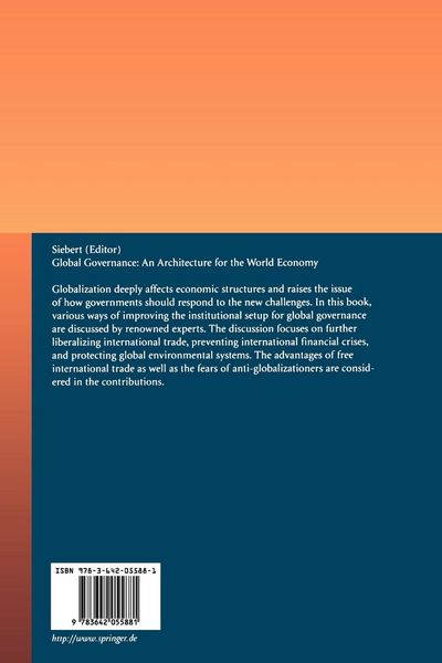 Produktbild: Global Governance: An Architecture for the World Economy