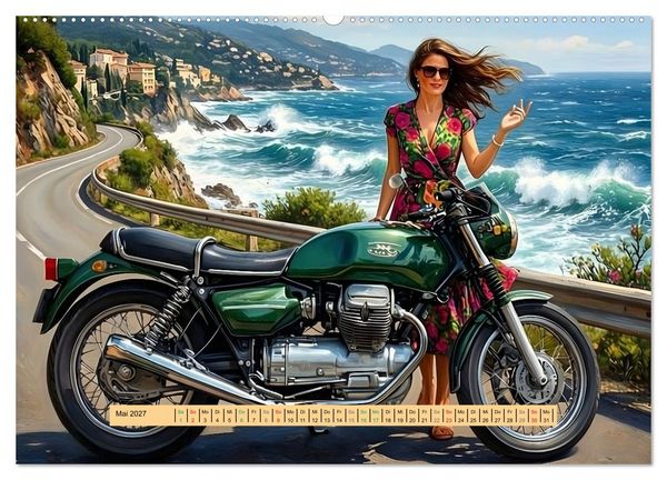 Produktbild: Lack und Leinwand &ndash; Motorr&auml;der (hochwertiger Premium Wandkalender 2027 DIN A2 quer), Kunstdruck in Hochglanz