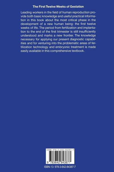 Produktbild: The First Twelve Weeks of Gestation
