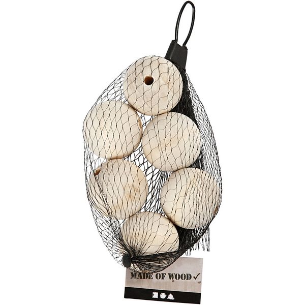 Produktbild: Creativ Company Holzperle, D 40 mm, Lochgr&ouml;&szlig;e 7 mm, 6 Stk