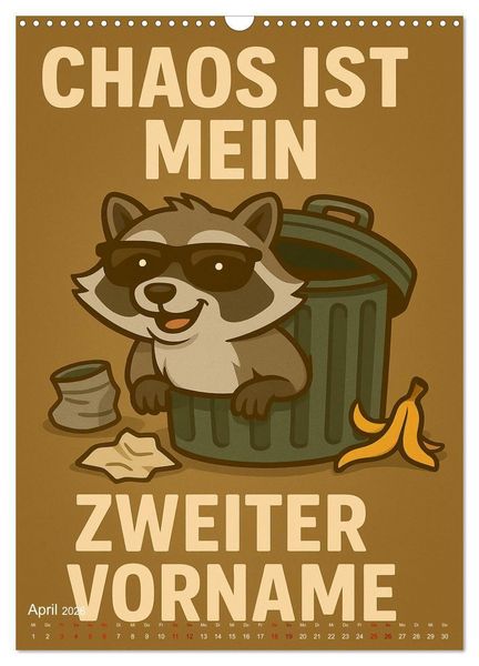 Produktbild: Tierisch eigenwillig - Weil normal langweilig w&auml;re (Wandkalender 2026 DIN A3 hoch), CALVENDO Monatskalender