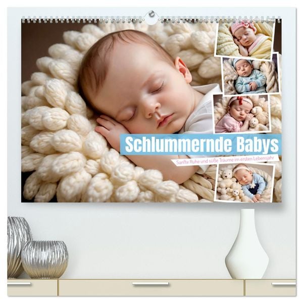 Schlummernde Babys (hochwertiger Premium Wandkalender 2025 DIN A2 quer), Kunstdruck in Hochglanz