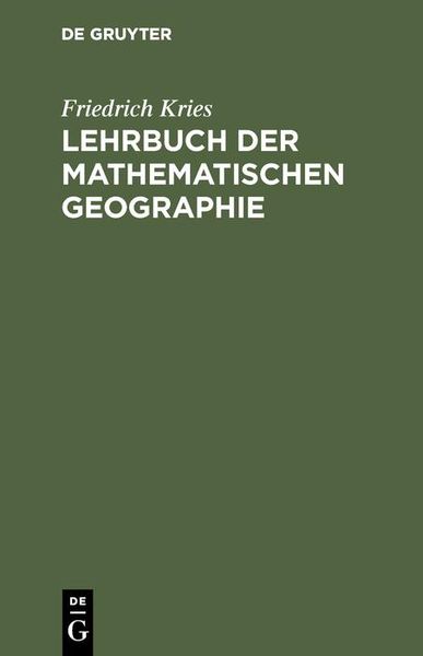 Produktbild: Lehrbuch der mathematischen Geographie