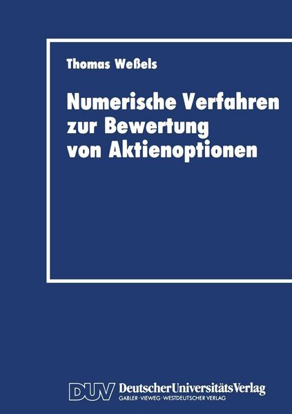 Produktbild: Numerische Verfahren zur Bewertung von Aktienoptionen