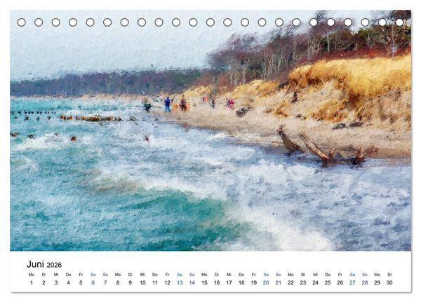 Produktbild: Landschaften auf dem Dar&szlig; in &Ouml;lfarben (Tischkalender 2026 DIN A5 quer), CALVENDO Monatskalender