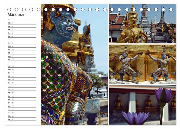 Produktbild: Das bunte Leben in Thailand (Tischkalender 2026 DIN A5 quer), CALVENDO Monatskalender