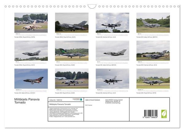 Produktbild: Milit&auml;rjets Panavia Tornado (Wandkalender 2026 DIN A3 quer), CALVENDO Monatskalender
