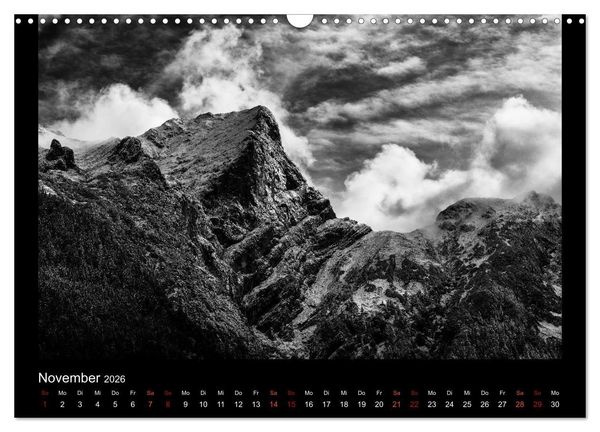 Produktbild: Soultouch - Schwarzwei&szlig; Landschaften, die die Seele ber&uuml;hren (Wandkalender 2026 DIN A3 quer), CALVENDO Monatskalender