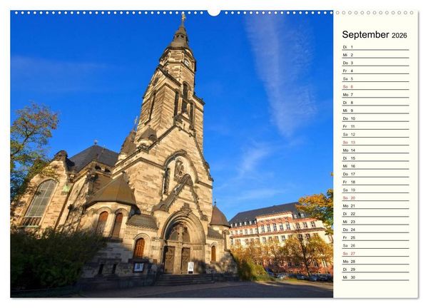 Produktbild: Reise durch Leipzig (Wandkalender 2026 DIN A2 quer), CALVENDO Monatskalender