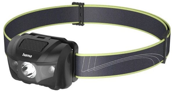 Produktbild: Hama LED-Stirnlampe "HL200", Batterien, Kopflampe zum Joggen, Sport, 4 Modi 00228615 Stirnlampe 73 g