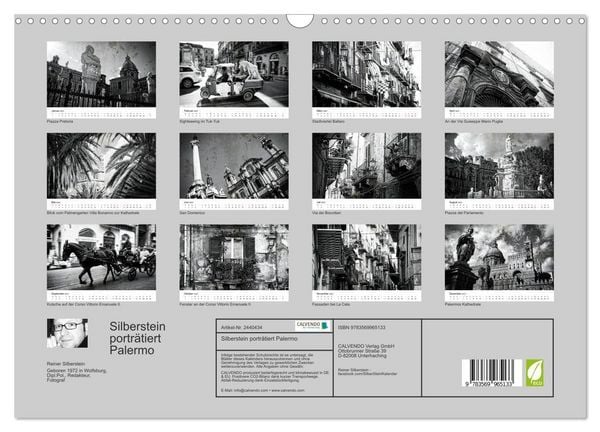 Produktbild: Silberstein portr&auml;tiert Palermo (Wandkalender 2027 DIN A3 quer), CALVENDO Monatskalender