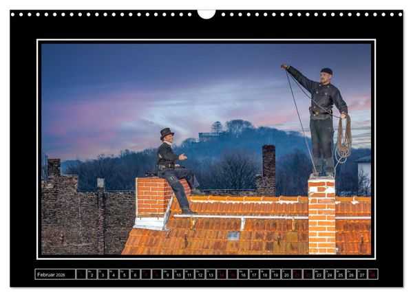 Produktbild: Schornsteinfeger &uuml;ber Berlin - Gl&uuml;ckseligkeit (Wandkalender 2026 DIN A3 quer), CALVENDO Monatskalender