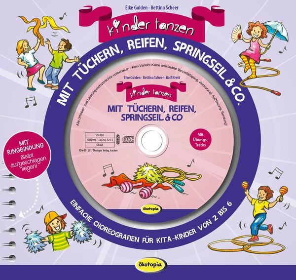 Kinder tanzen mit Tüchern, Reifen, Springseil & Co. (Buch inkl. CD), Set von Bettina Scheer, Klett Kita GmbH, 978-3-86702-324-5
