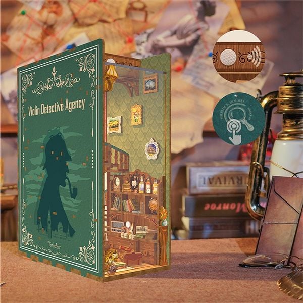 Book Nook DIY Bücherecke Violin Detective Agency