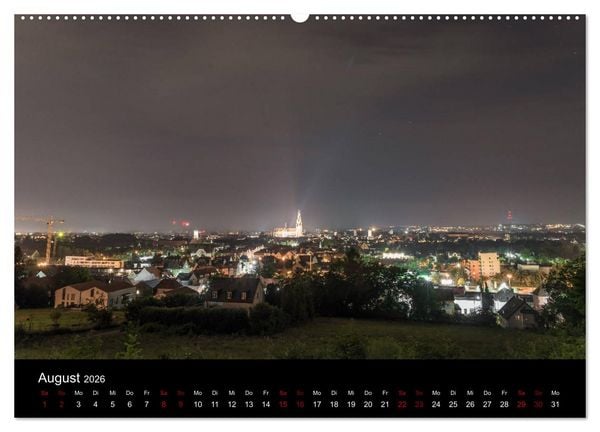 Produktbild: Regensburg bei Nacht (Wandkalender 2026 DIN A2 quer), CALVENDO Monatskalender
