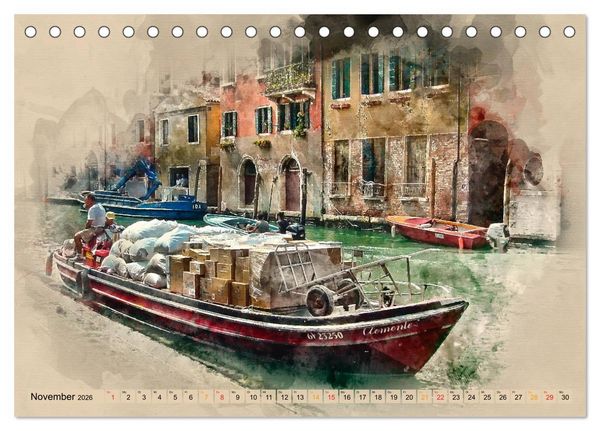 Produktbild: Venedig - ganz intim (Tischkalender 2026 DIN A5 quer), CALVENDO Monatskalender
