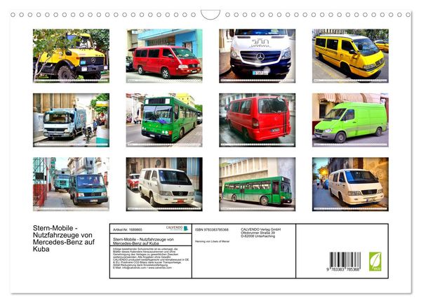 Produktbild: Stern-Mobile - Nutzfahrzeuge von Mercedes-Benz auf Kuba (Wandkalender 2025 DIN A3 quer), CALVENDO Monatskalender