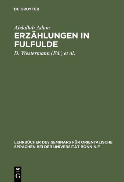 Produktbild: Erz&auml;hlungen in Fulfulde