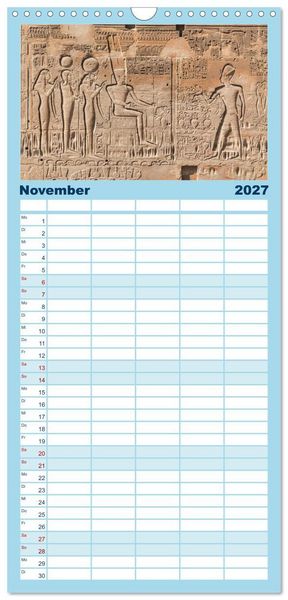 Produktbild: Familienplaner 2027 - &Auml;gypten mit 5 Spalten (Wandkalender, 21 x 45 cm) CALVENDO