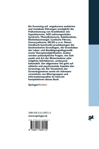 Produktbild: Screening auf angeborene endokrine und metabole St&ouml;rungen