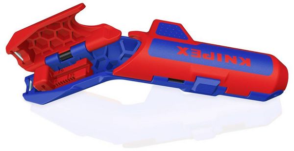 Produktbild: Knipex 16 95 03 SB ErgoStrip&reg; PV Abmantelungswerkzeug Abmantelungsmesser Geeignet f&uuml;r Rundkabel, Solarkabel 4 bis 6 mm
