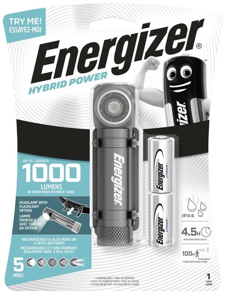 Produktbild: Energizer Hybrid Power LED Stirnlampe batteriebetrieben 400lm E303633201