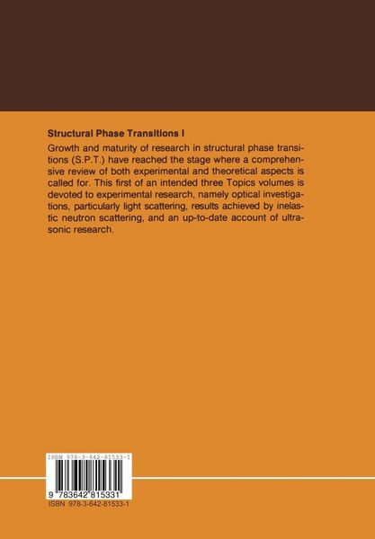Produktbild: Structural Phase Transitions I