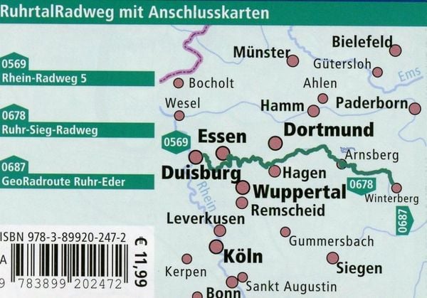 Produktbild: Ruhrtal-Radweg 1 : 50 000
