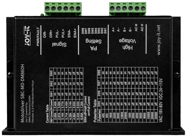 Produktbild: Joy-it SBC-MD-DM860H Schrittmotor-Treiber