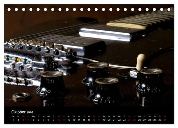 Produktbild: Feinheiten - Alte Gitarren im Detail (Tischkalender 2026 DIN A5 quer), CALVENDO Monatskalender