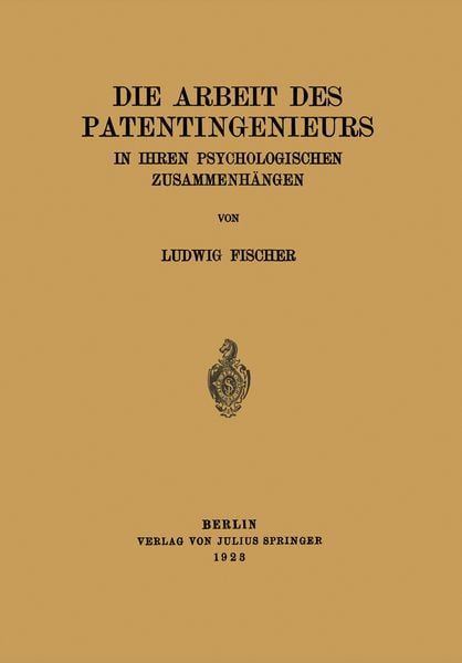 Produktbild: Die Arbeit des Patentingenieurs