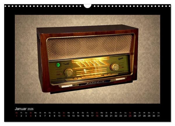 Produktbild: Dampfradios - Antike Radios mit Charme und Patina (Wandkalender 2026 DIN A3 quer), CALVENDO Monatskalender