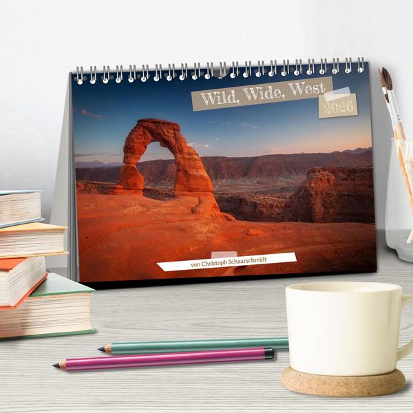 Produktbild: Wild, Wide, West (Tischkalender 2026 DIN A5 quer), CALVENDO Monatskalender